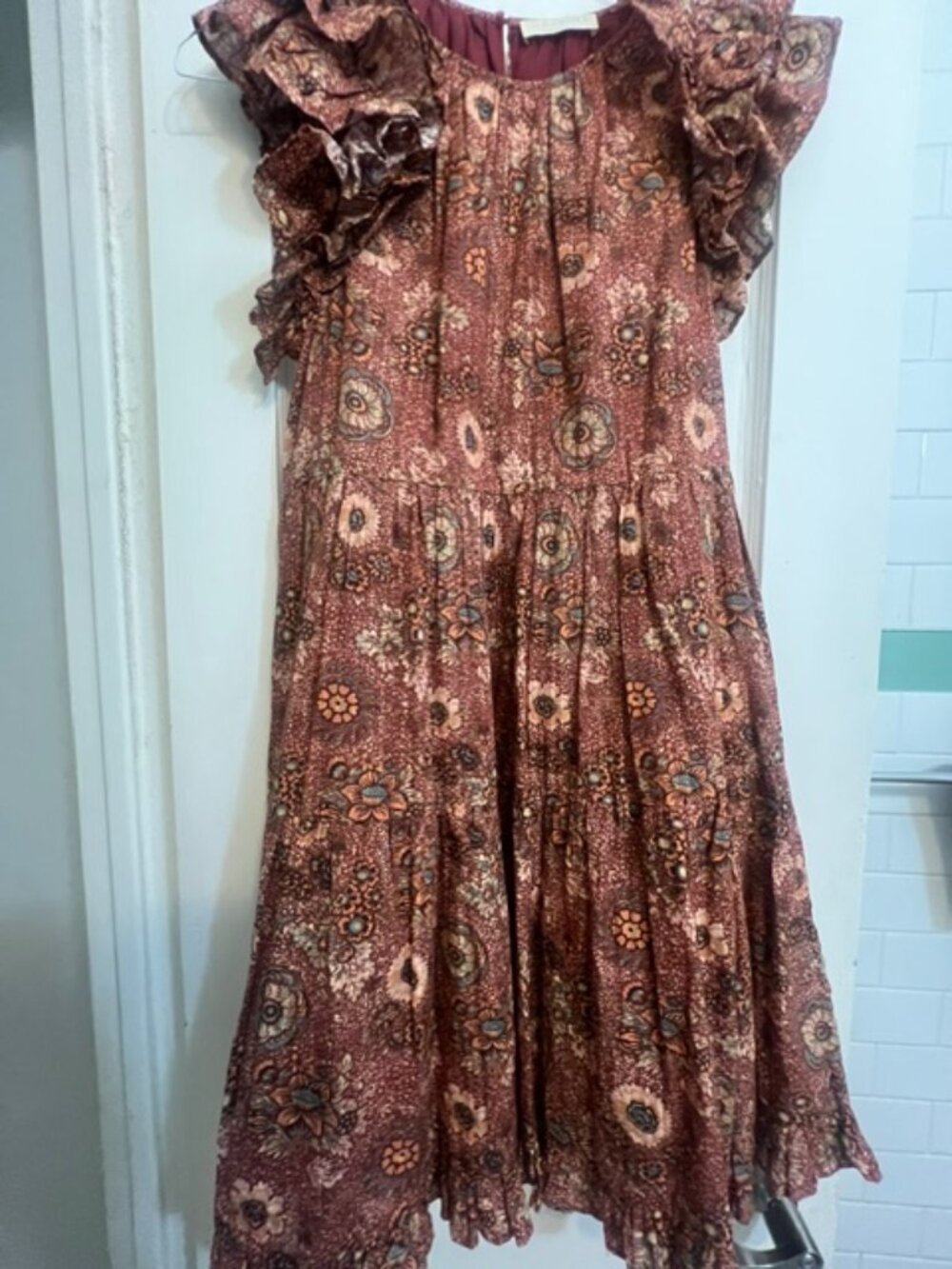 Ulla Johnson Lightweight Flouncy Cotton Adele Dress, Size 6 (runs large)